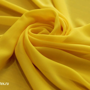 Ткань для халатов Шифон однотонный цвет жёлтый