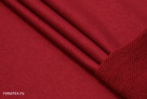 Теплая ткань Футер 3-х нитка диагональ Компак пенье цвет бордовый