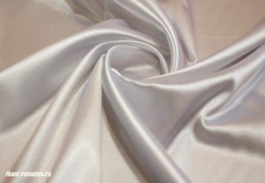 Плотная ткань Атлас стрейч цвет белый