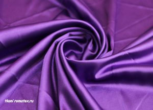 Плотная ткань Атлас стрейч цвет фиолетовый